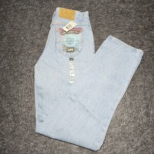 Lee Mens Vintage Relaxed Fit Jeans Tapered Union Made USA 29x34 Deadstock NEW